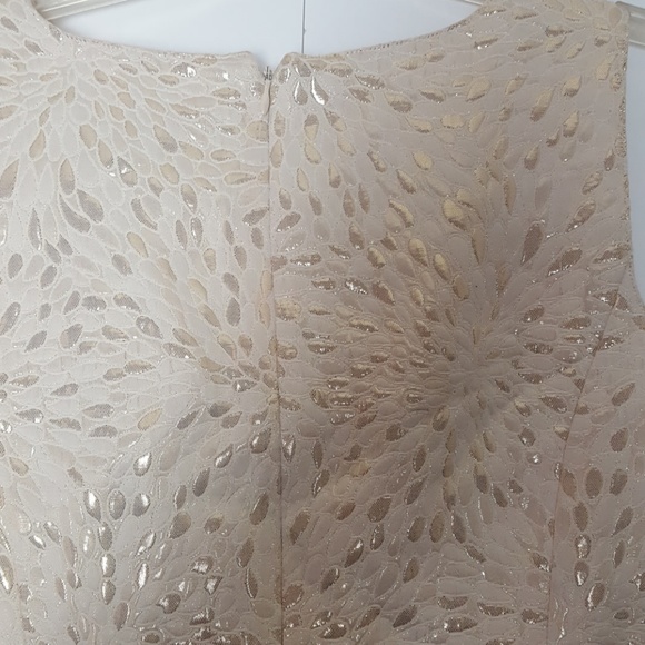 Jessica Howard Petite Midi Dress Cream Tan SZ 14 - Picture 5 of 8